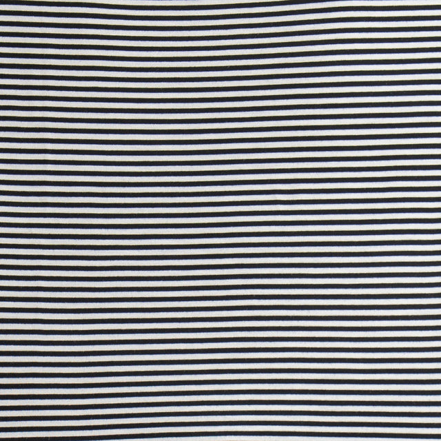 Zeroassoluto-T-shirt CLARY righe in jersey girocollo manica 3/4 - nero/latte