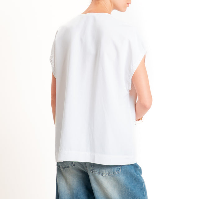 Zeroassoluto-Camicia COSTY misto lino - Bianco