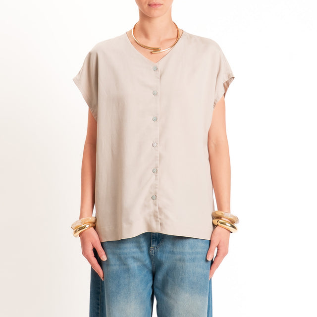 Zeroassoluto-Camicia COSTY misto lino - desert