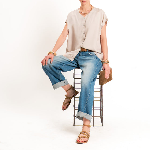 Zeroassoluto-Camicia COSTY misto lino - desert