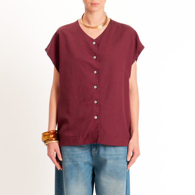 Zeroassoluto-Camicia COSTY misto lino - vino