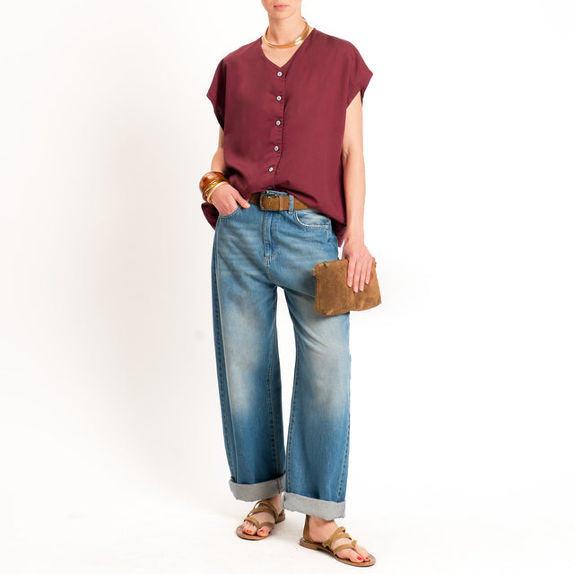 Zeroassoluto-Camicia COSTY misto lino - vino
