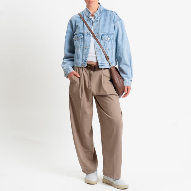 Zeroassoluo-Pantalone GENNY poliviscosa comfort elasticizzato - coloniale