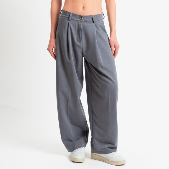 Zeroassoluo-Pantalone GENNY poliviscosa comfort elasticizzato - grigio melange