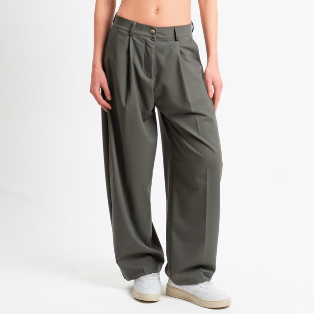 Zeroassoluo-Pantalone GENNY poliviscosa comfort elasticizzato - militare