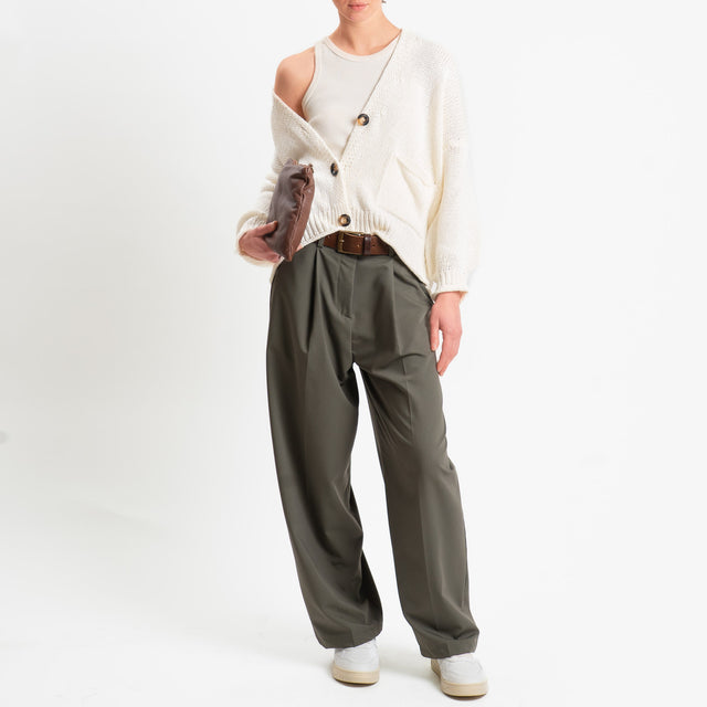 Zeroassoluo-Pantalone GENNY poliviscosa comfort elasticizzato - militare