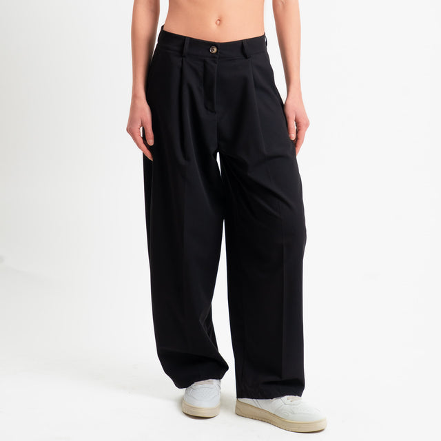 Zeroassoluo-Pantalone GENNY poliviscosa comfort elasticizzato - nero