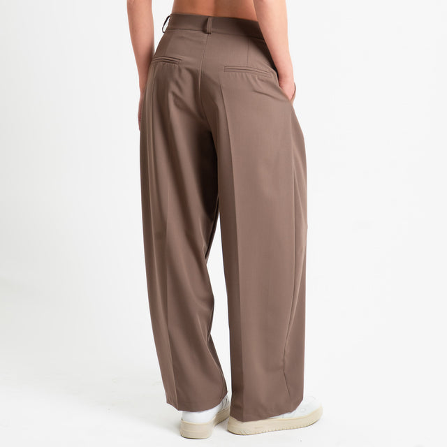 Zeroassoluo-Pantalone GENNY poliviscosa comfort elasticizzato - nocciola