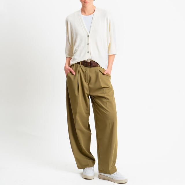 Zeroassoluo-Pantalone GENNY poliviscosa comfort elasticizzato - olio