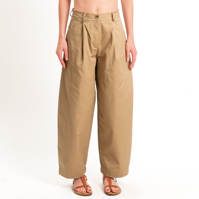 Zeroassoluto-Pantalone GENNY in cotone elasticizzato - coloniale