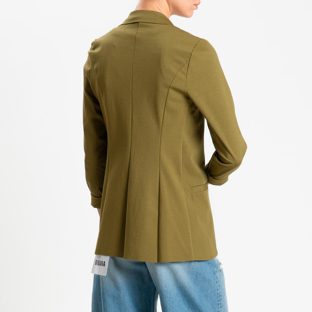 Zeroassoluto-Giacca JELSO punto milano taglio vivo - olio