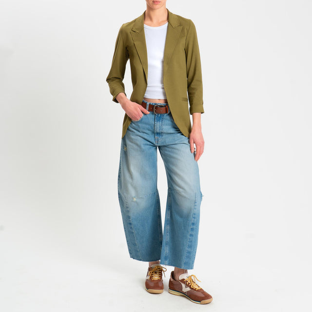 Zeroassoluto-Giacca JELSO punto milano taglio vivo - olio