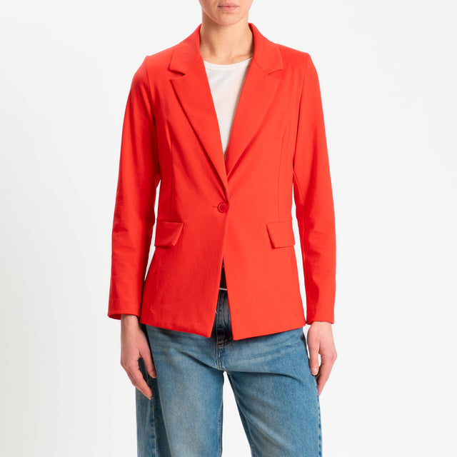 Zeroassoluto-Giacca JENNY punto milano 1 bottone- lacca