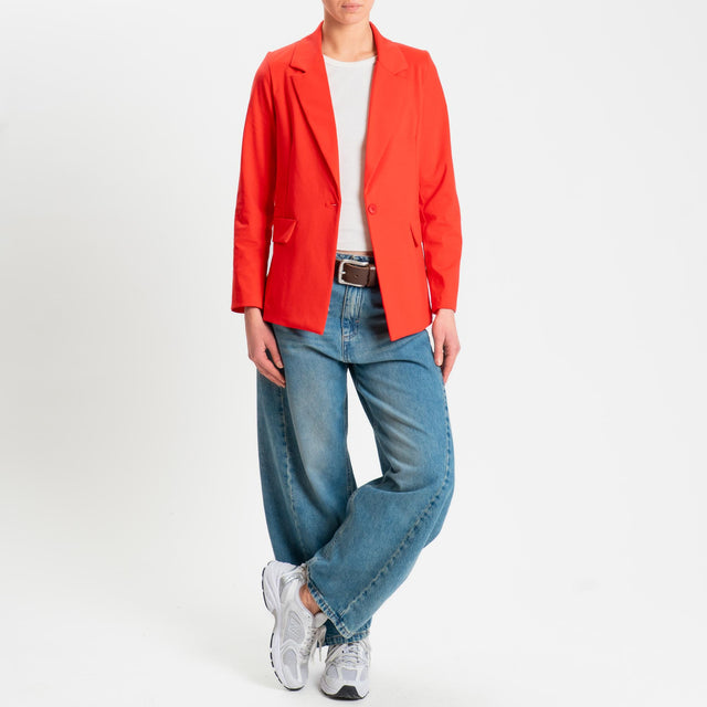 Zeroassoluto-Giacca JENNY punto milano 1 bottone- lacca