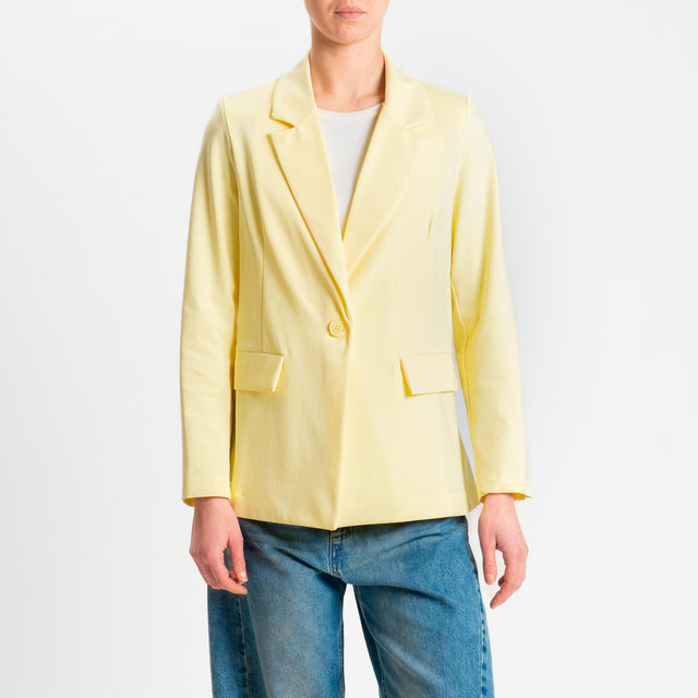 Zeroassoluto-Giacca JENNY punto milano 1 bottone- yellow