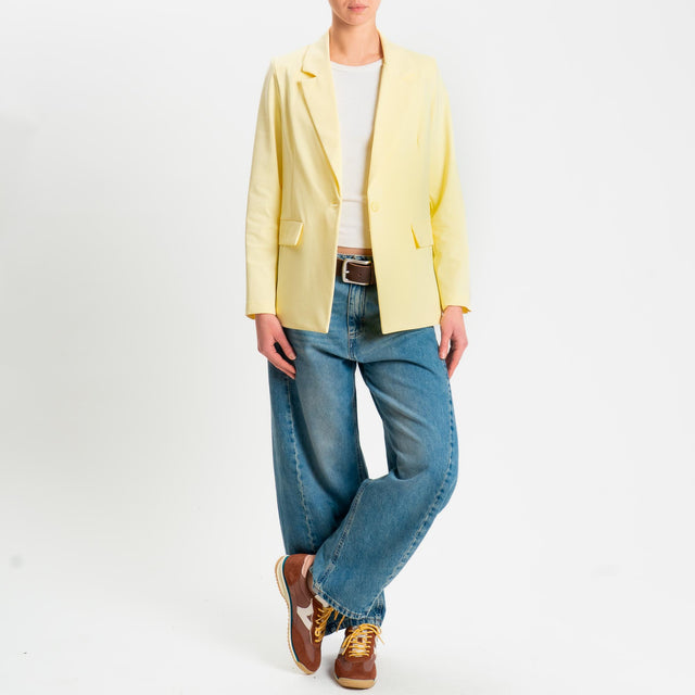 Zeroassoluto-Giacca JENNY punto milano 1 bottone- yellow
