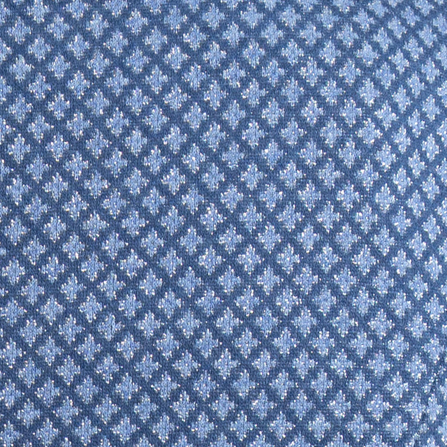 Zeroassoluto-Giacca JIN elasticizzata - fiori lurex blu/jeans/argento