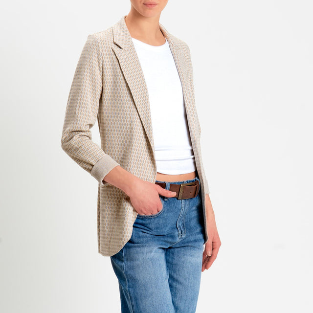 Zeroassoluto-Giacca JIN elasticizzata - marocco lurex burro/sand/argento