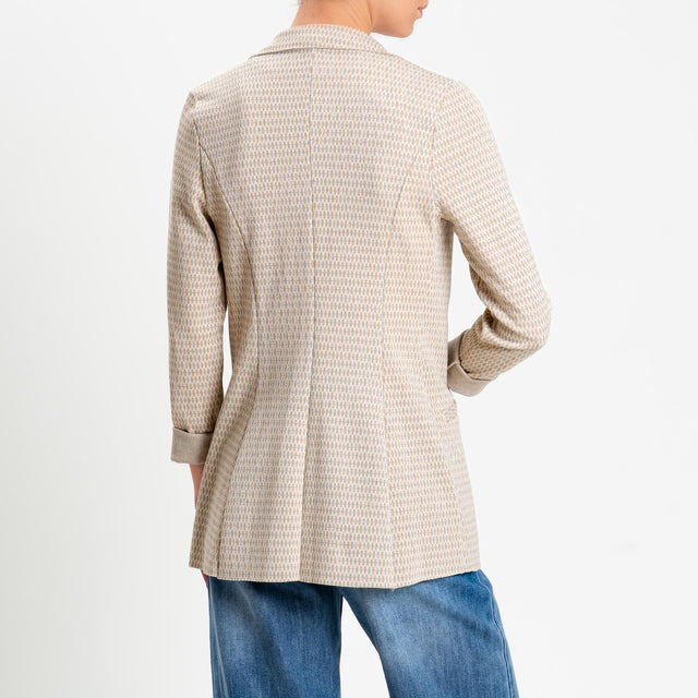 Zeroassoluto-Giacca JIN elasticizzata - marocco lurex burro/sand/argento