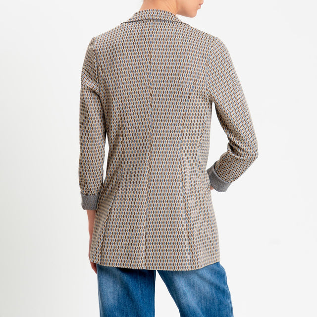 Zeroassoluto-Giacca JIN elasticizzata - marocco lurex beige/jeans/biscotto