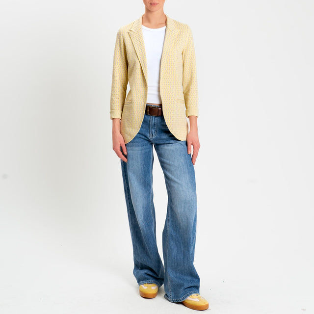 Zeroassoluto-Giacca JIN elasticizzata - marocco lurex yellow/burro/argento