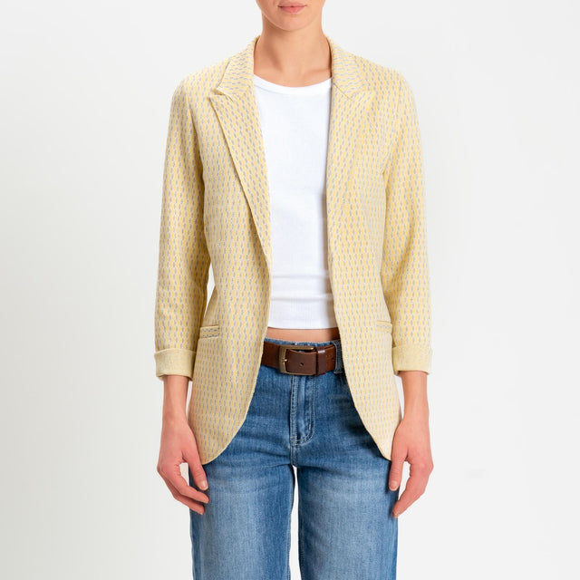 Zeroassoluto-Giacca JIN elasticizzata - marocco lurex yellow/burro/argento
