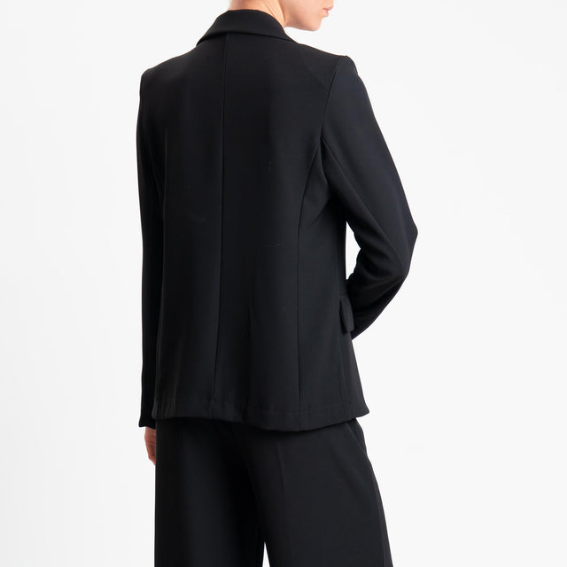 Zeroassoluto-Giacca JONI tessuto fluido - nero