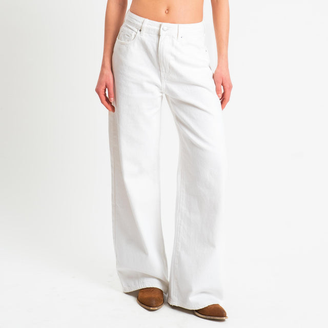 Zeroassoluto-Jeans LINDA drill tela slegata - latte