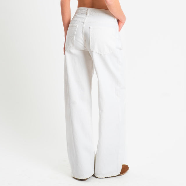 Zeroassoluto-Jeans LINDA drill tela slegata - latte