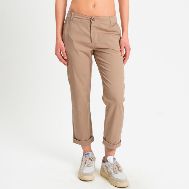 Zeroassoluto- Pantalone LOIS chino cotone elastici - biscotto
