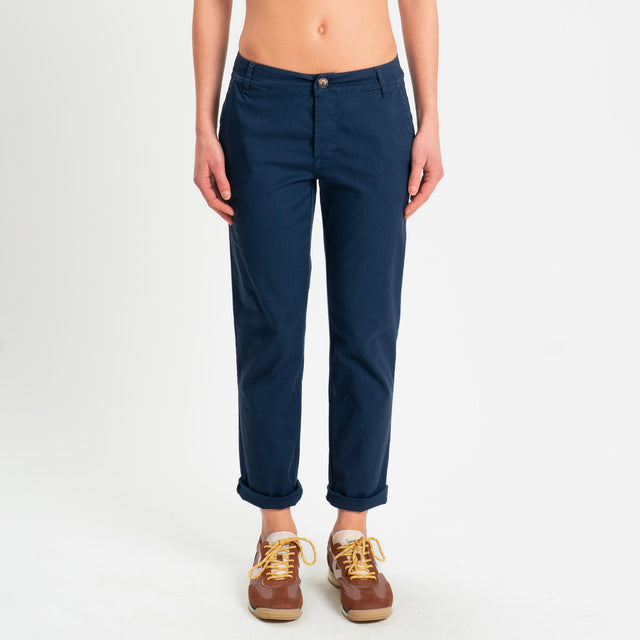 Zeroassoluto- Pantalone LOIS chino cotone elastici - Blu