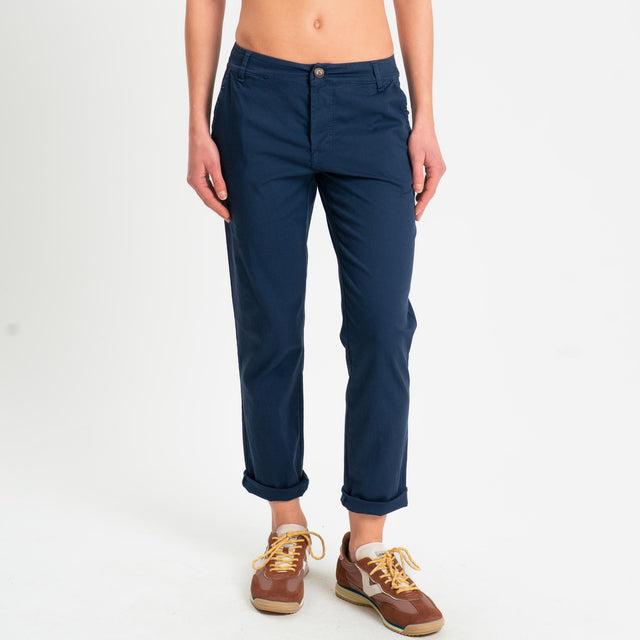 Zeroassoluto- Pantalone LOIS chino cotone elastici - Blu