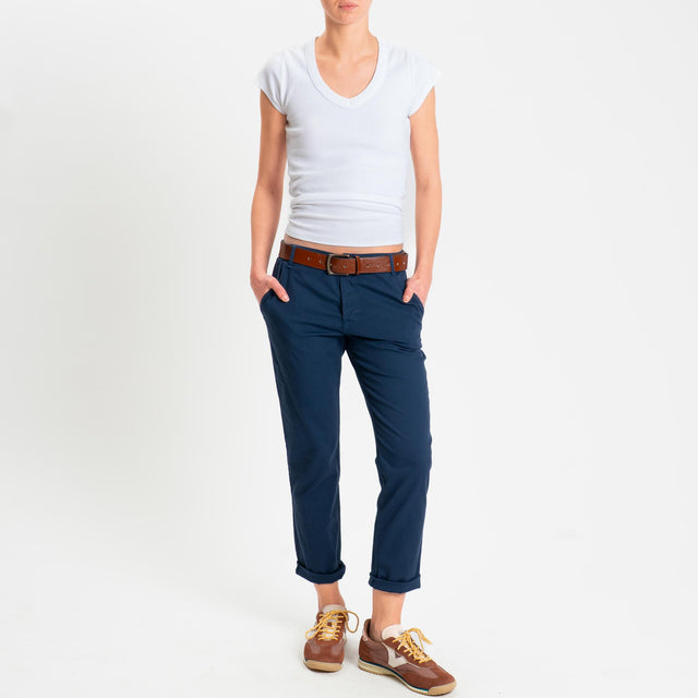 Zeroassoluto- Pantalone LOIS chino cotone elastici - Blu