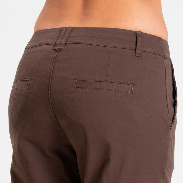 Zeroassoluto- Pantalone LOIS chino cotone elastici - choco