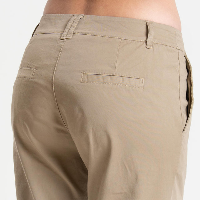 Zeroassoluto- Pantalone LOIS chino cotone elastici - coloniale