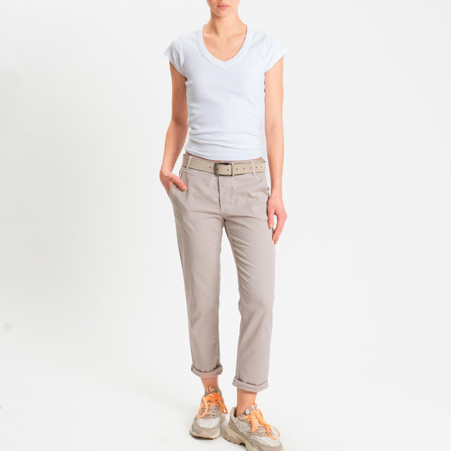 Zeroassoluto- Pantalone LOIS chino cotone elastici - nude