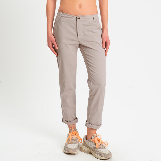 Zeroassoluto- Pantalone LOIS chino cotone elastici - nude
