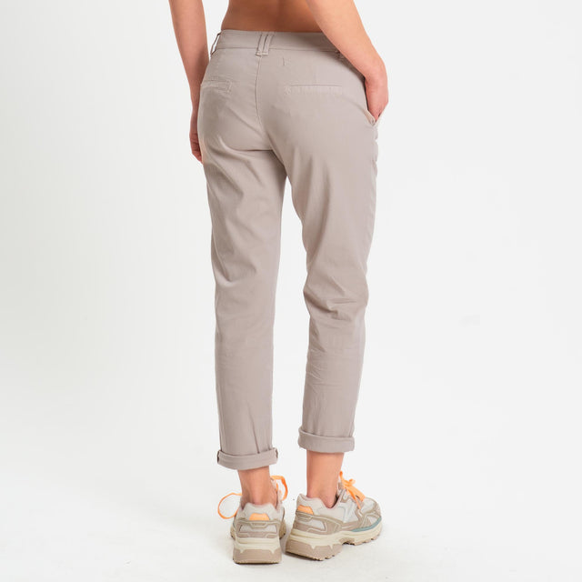 Zeroassoluto- Pantalone LOIS chino cotone elastici - nude