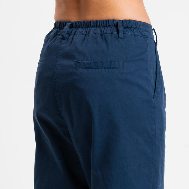 Zeroassoluto-Pantalone LOLA elastico dietro cotone elasticizzato - Blu