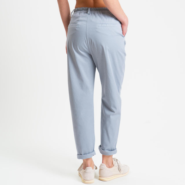 Zeroassoluto-Pantalone LOLA elastico dietro cotone elasticizzato - polvere