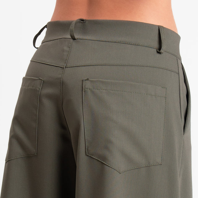 Zeroassoluto-Pantalone LUCE barrel fit in poliviscosa - militare