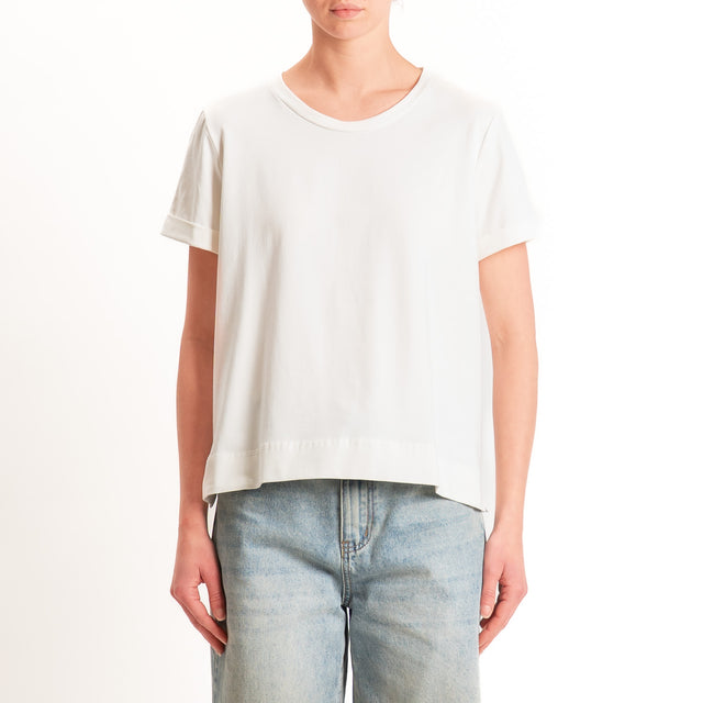 Zeroassoluto-T-shirt scatola jersey elasticizzato - burro