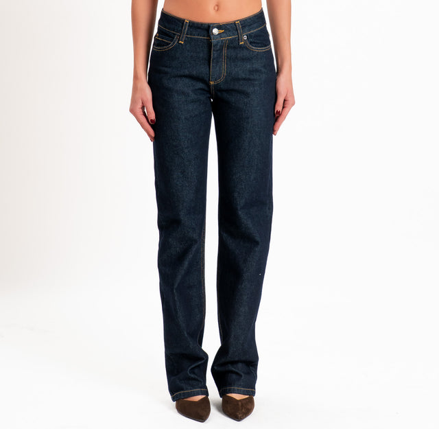 Zeroassoluto-Jeans DARIA straight fit - denim scuro