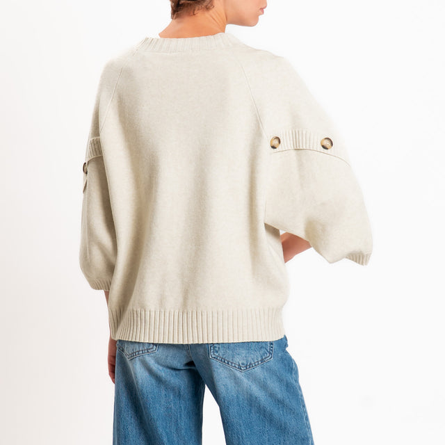 Zeroassoluto-Maglia manica raglan - gesso