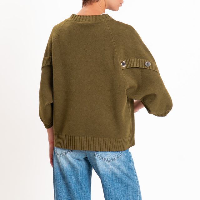 Zeroassoluto-Maglia manica raglan - militare