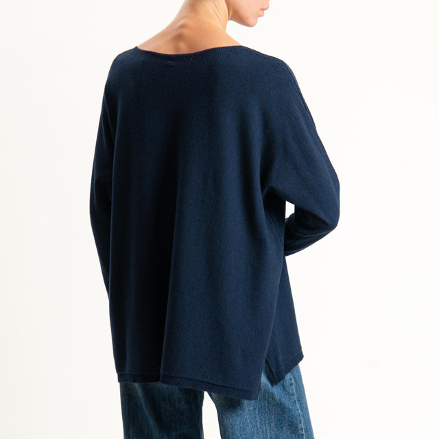 Zeroassoluto-Maglia over spacchi laterali - blu