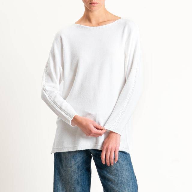 Zeroassoluto-Maglia over spacchi laterali - panna