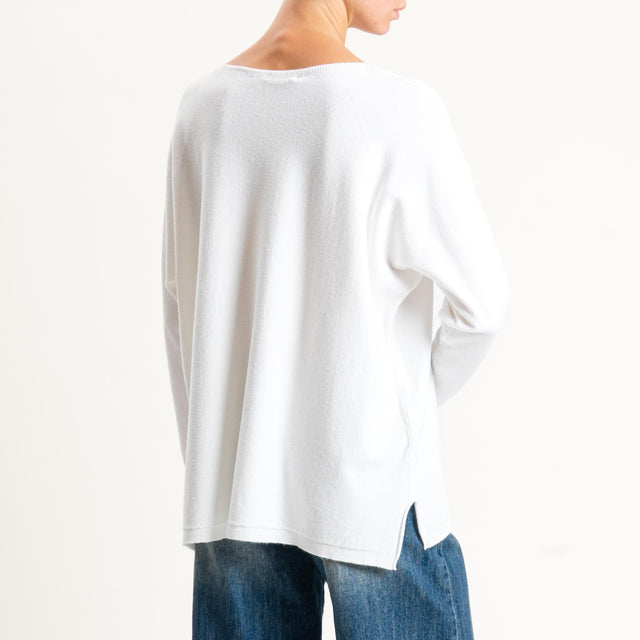 Zeroassoluto-Maglia over spacchi laterali - panna