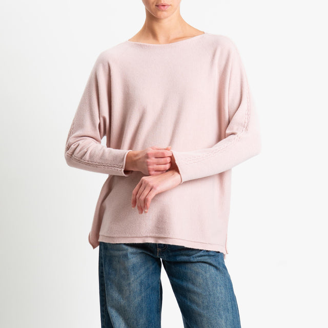 Zeroassoluto-Maglia over spacchi laterali - cipria