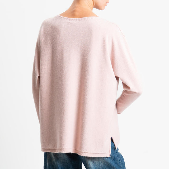 Zeroassoluto-Maglia over spacchi laterali - cipria